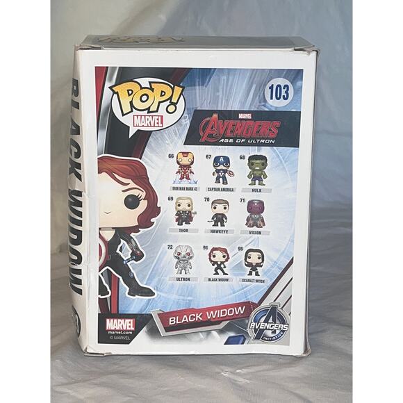 FUNKO POP! Marvel: Avengers - Black Widow #103 GameStop Exclusive Bobble-Head - Picture 3 of 10